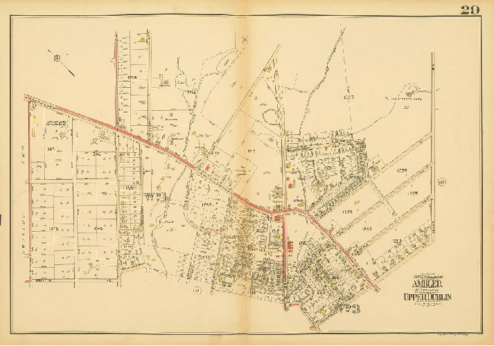 Plate 29, Atlas of the Reading Main Line, vol. 1, Montgomery County, Penna.