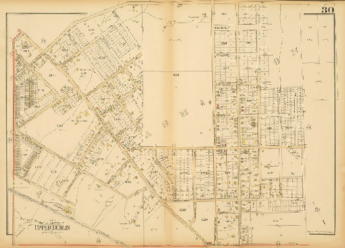 Plate 30, Atlas of the Reading Main Line, vol. 1, Montgomery County, Penna.