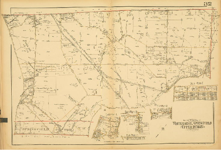 Plate 32, Atlas of the Reading Main Line, vol. 1, Montgomery County, Penna.