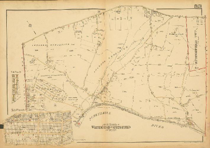 Plate 33, Atlas of the Reading Main Line, vol. 1, Montgomery County, Penna.