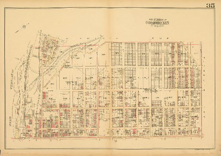 Plate 35, Atlas of the Reading Main Line, vol. 1, Montgomery County, Penna.