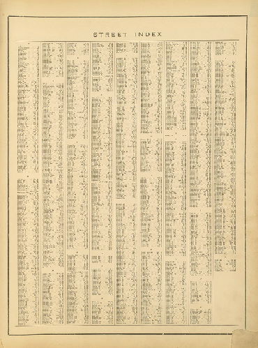 Street Index, Atlas of Delaware County, vol. 1
