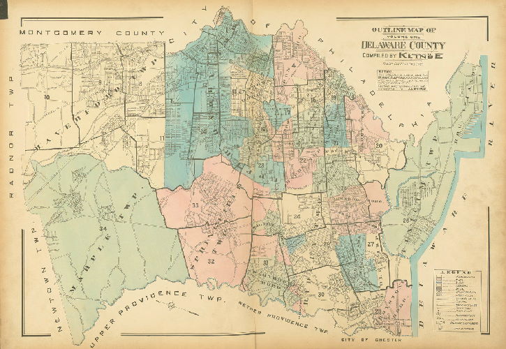 Index Map, Atlas of Delaware County, vol. 1