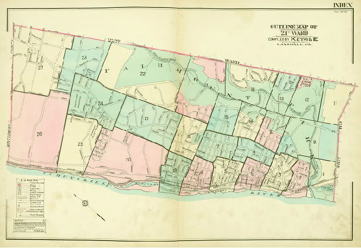 Map Index, Atlas of the 21st Ward, Philadelphia, Penna.