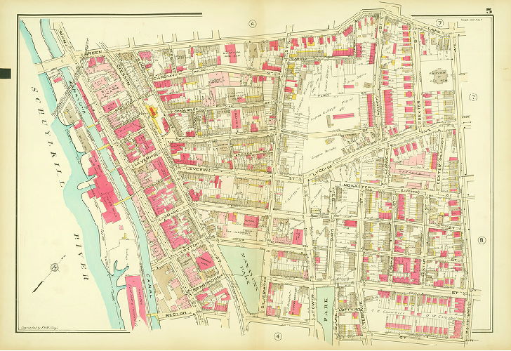 Plate 5, Atlas of the 21st Ward, Philadelphia, Penna.