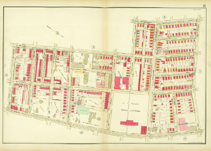 Plate 8, Atlas of the 21st Ward, Philadelphia, Penna.