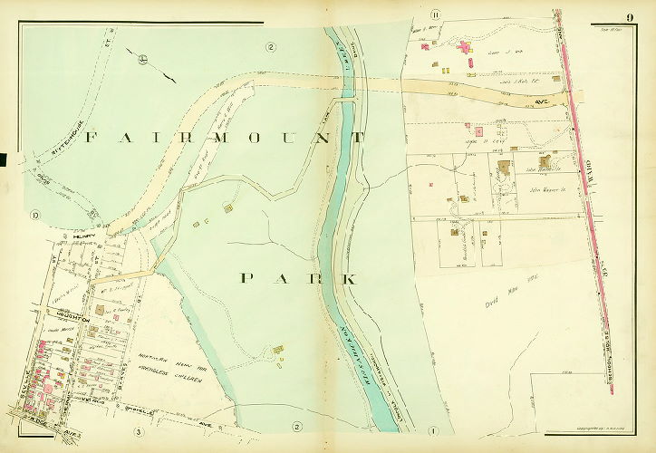 Plate 9, Atlas of the 21st Ward, Philadelphia, Penna.