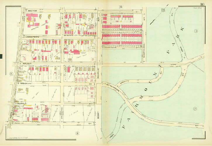 Plate 10, Atlas of the 21st Ward, Philadelphia, Penna.