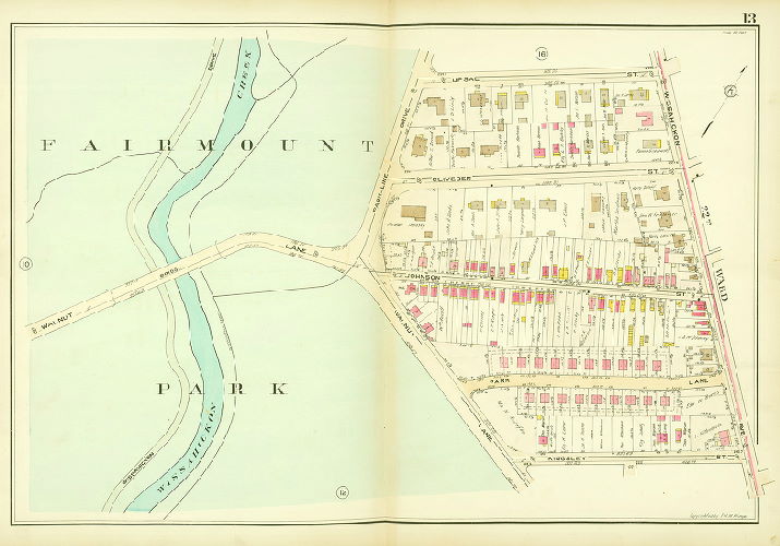 Plate 13, Atlas of the 21st Ward, Philadelphia, Penna.