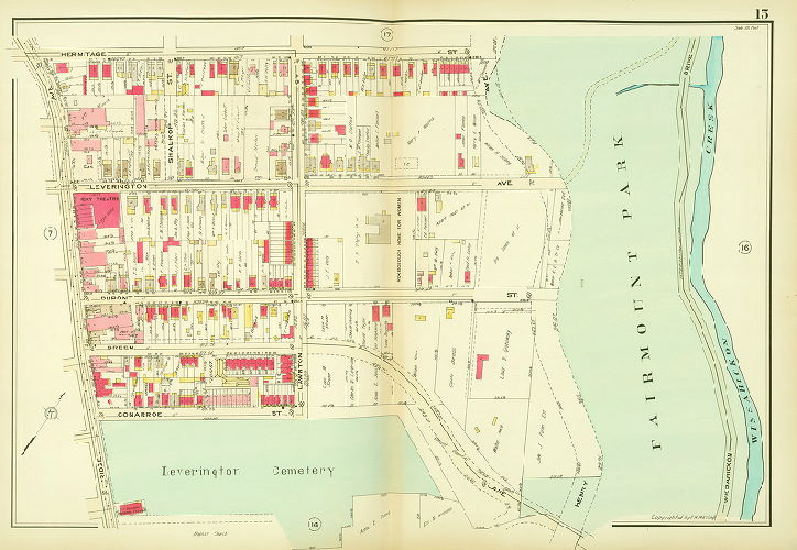 Plate 15, Atlas of the 21st Ward, Philadelphia, Penna.