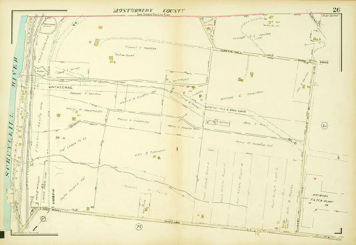 Plate 26, Atlas of the 21st Ward, Philadelphia, Penna.