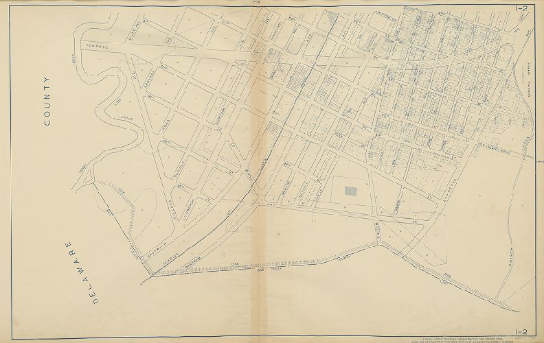 Plate 1-2, Philadelphia Land Use Map, 1942