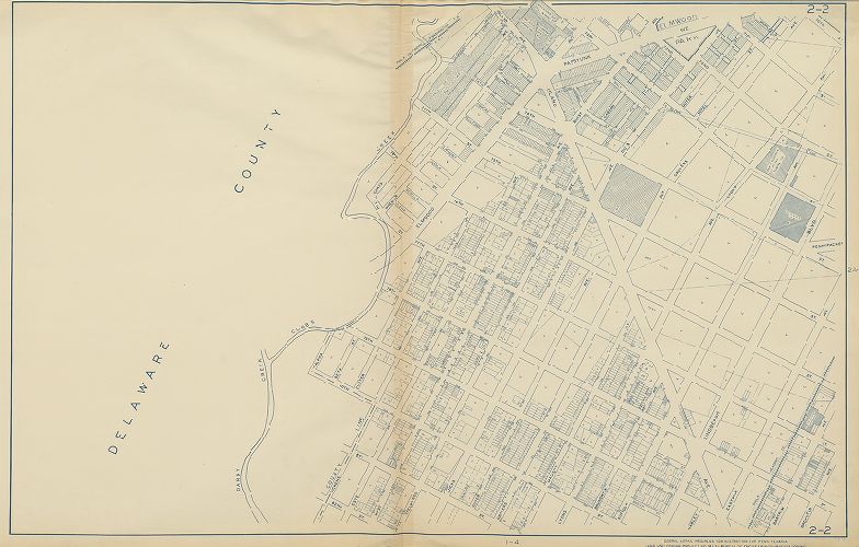 Plate 2-2, Philadelphia Land Use Map, 1942