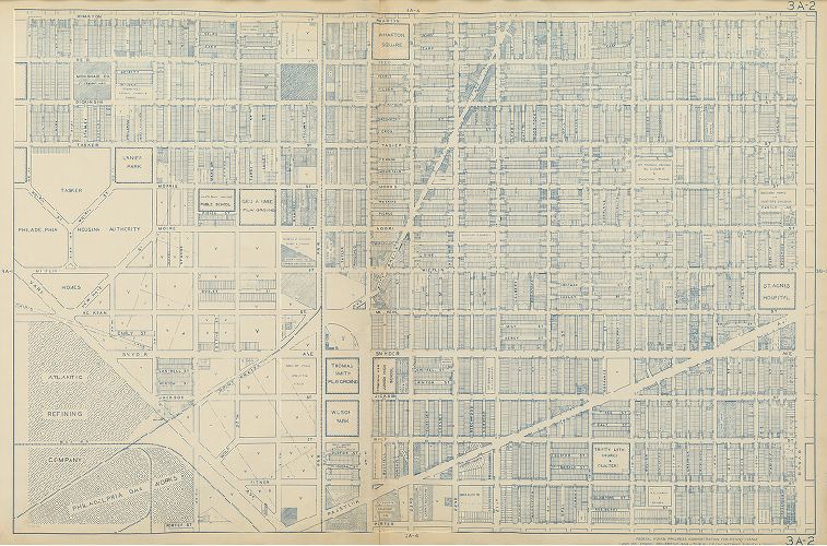 Plate 3A-2, Philadelphia Land Use Map, 1942