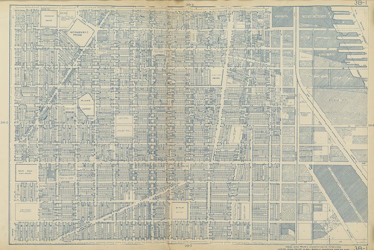 Plate 3B-1, Philadelphia Land Use Map, 1942