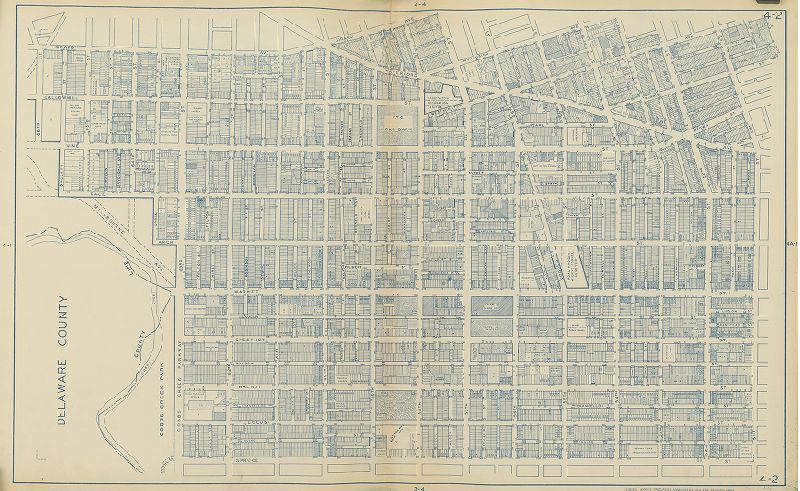 Plate 4-2, Philadelphia Land Use Map, 1942