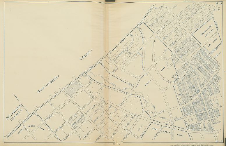 Plate 4-3, Philadelphia Land Use Map, 1942