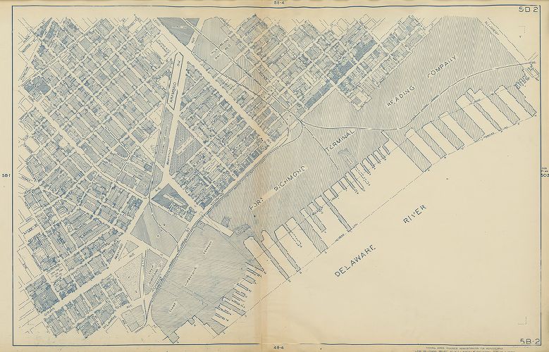 Plate 5B-2, Philadelphia Land Use Map, 1942