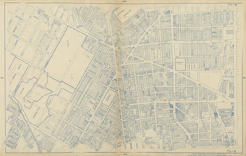 Plate 7A-4, Philadelphia Land Use Map, 1942