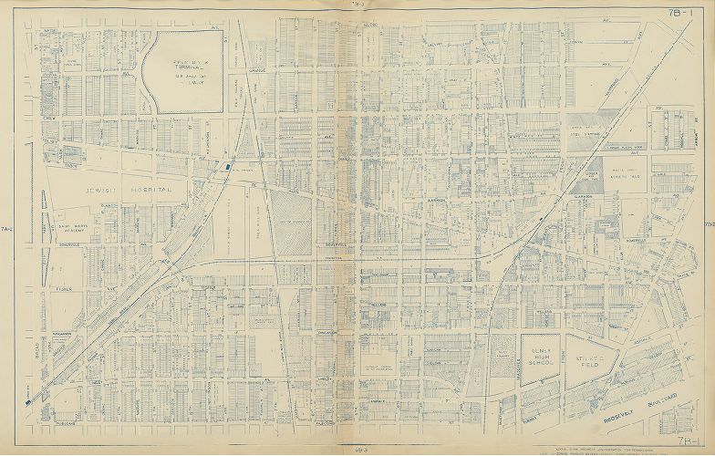 Plate 7B-1, Philadelphia Land Use Map, 1942