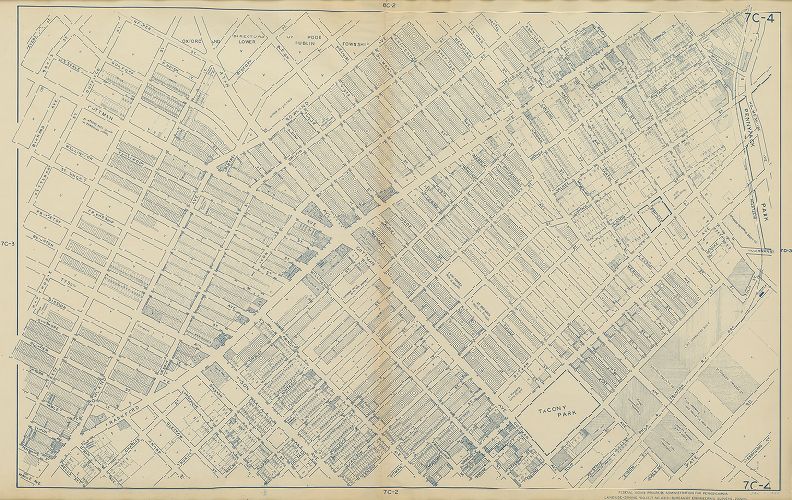 Plate 7C-4, Philadelphia Land Use Map, 1942