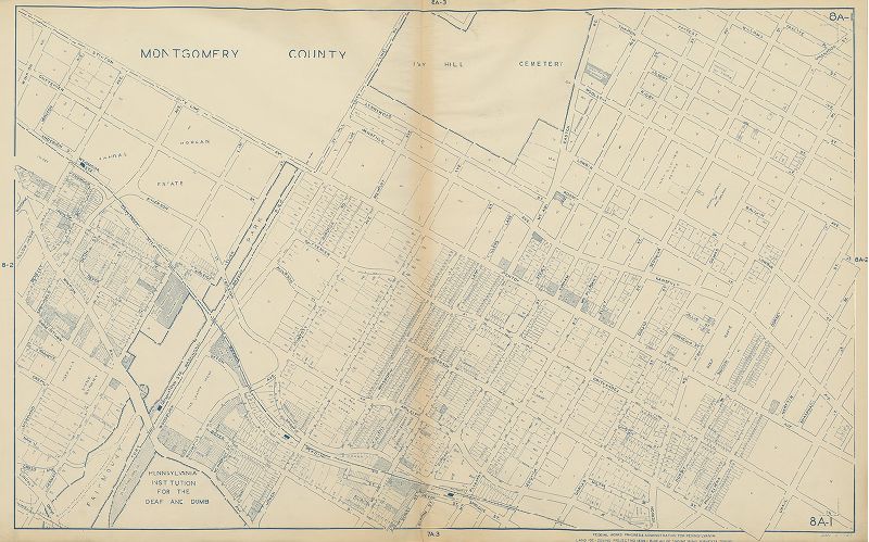 Plate 8A-1, Philadelphia Land Use Map, 1942