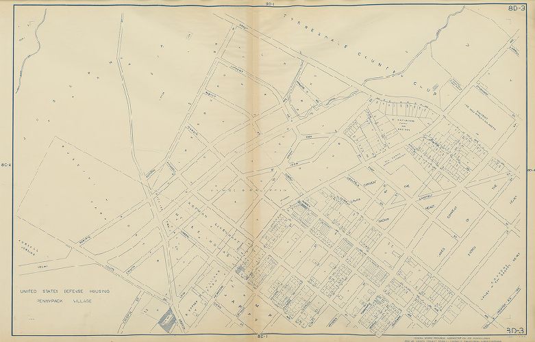 Plate 8D-3, Philadelphia Land Use Map, 1942