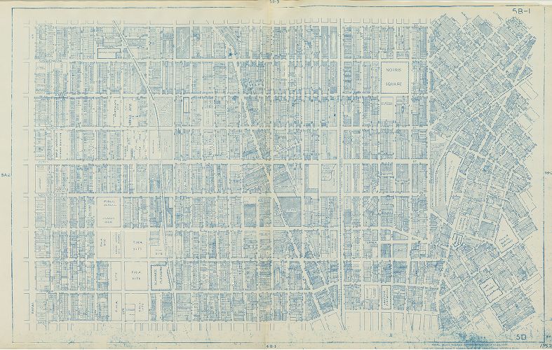 Plate 5B-1, Philadelphia Land Use Map, 1962