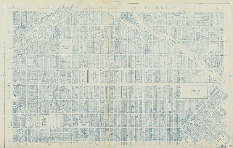 Plate 5B-3, Philadelphia Land Use Map, 1962