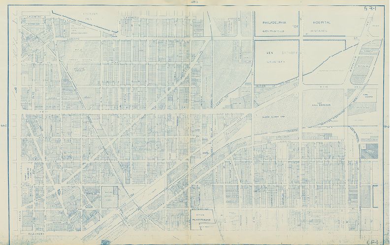 Plate 6B-1, Philadelphia Land Use Map, 1962