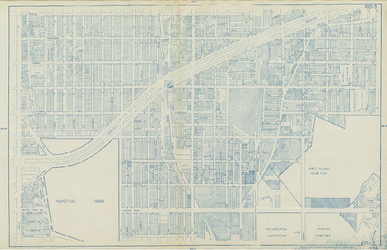 Plate 6B-3, Philadelphia Land Use Map, 1962