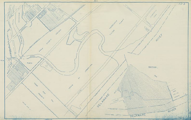 Plate 7D-3, Philadelphia Land Use Map, 1962
