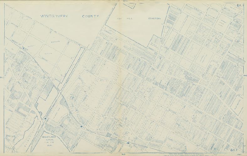 Plate 8A-1, Philadelphia Land Use Map, 1962