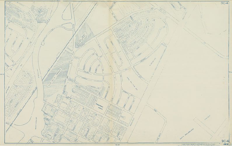 Plate 9C-4, Philadelphia Land Use Map, 1962