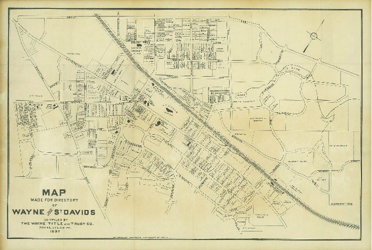 , Map Made for Directory of Wayne & St. Davids