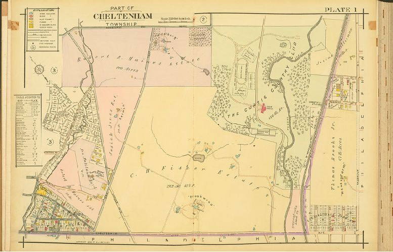 Plate 1, Atlas of the North Penn Section of Montgomery County, Pa.