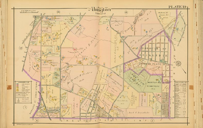 Plate 10, Atlas of the North Penn Section of Montgomery County, Pa.