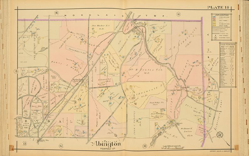 Plate 14, Atlas of the North Penn Section of Montgomery County, Pa.