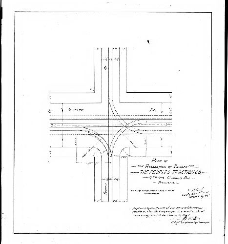 Plan, Plan of the re-location of tracks for the Peoples Traction Comp. 4th and Girard Ave. Philada. [Survey returned and approved Oct. 2, 1893]