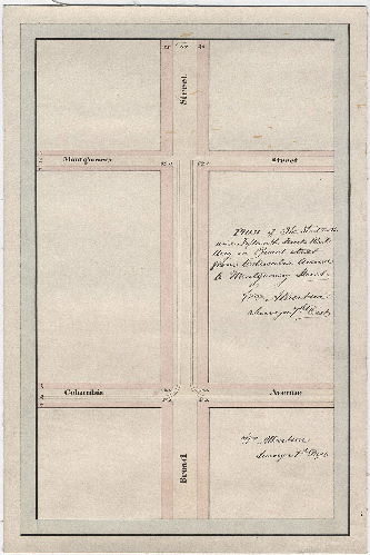 Plan, Plan of the Thirteenth and Fifteenth Streets Rail Way on Broad Street from Columbia Avenue to Montgomery Street