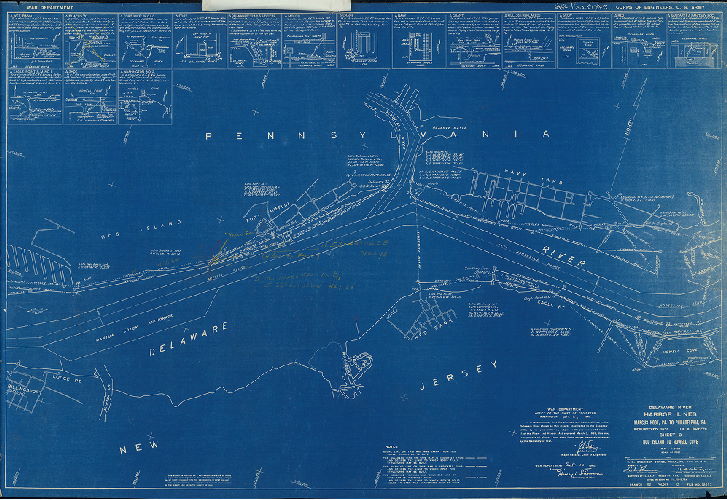 Plan, Delaware River Harbor Lines. Marcus Hook, Pa. to Philadelphia, Pa. Resurveyed 1939. In six sheets. U.S. Engineer Office. May 25, 1940. 3. Hog Island to Howell Cove. 