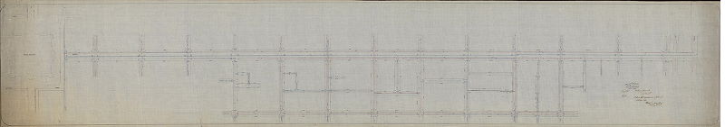 Plan, Plan showing route of National Underground Electric Company [conduit], First section. 