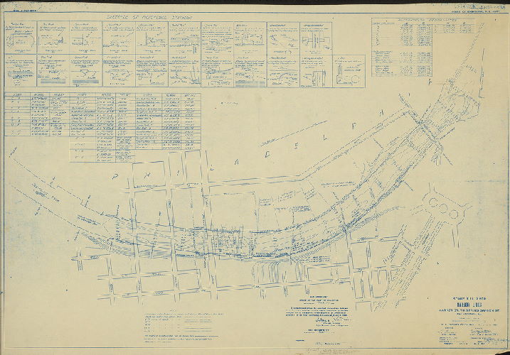 Plan, Schuylkill River. Harbor lines. Market St. to Spring Garden St. U. S. Engineer Office, Phila., PA. June 4, 1928. 