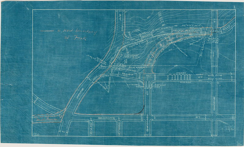 Plan, New boundary of [Fairmount] park. [Originally numbered P-4-54]