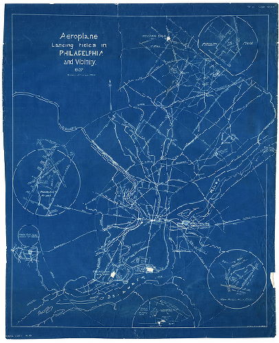 Plan, Aeroplane landing fields in Philadelphia and vicinity.