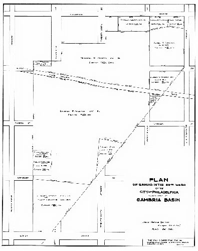Plan, Plan of ground in the 28th Ward of the City of Philadelphia taken for the Cambria Basin
