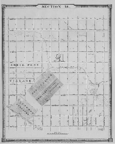 Plan, Section 18, from "A complete Atlas of the City of Philadelphia, Joseph H. Bonsall and Samuel L. Smedley, Surveyors & Draftsmen, 1860"