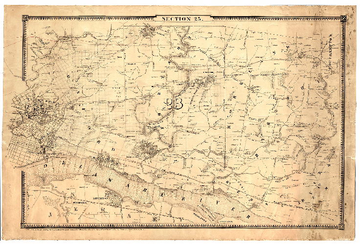 Plan, Section 25, from "A complete Atlas of the City of Philadelphia, Joseph H. Bonsall and Samuel L. Smedley, Surveyors & Draftsmen, 1860" 