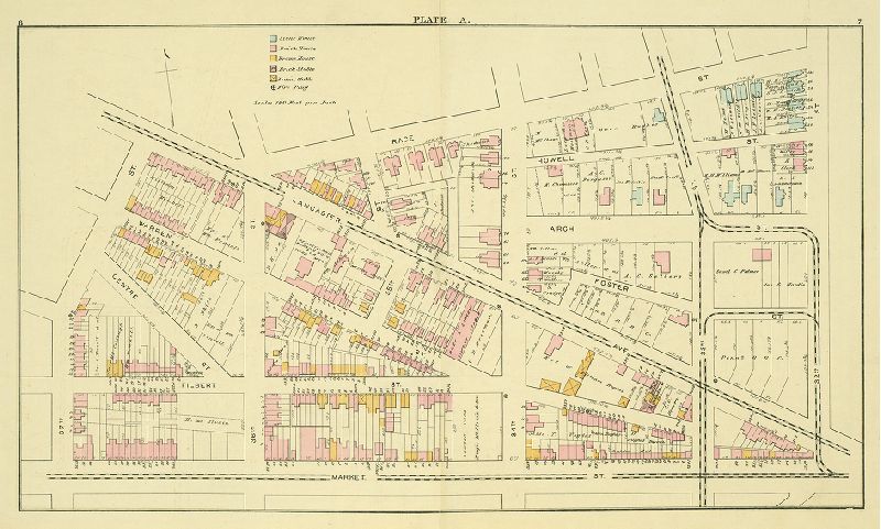 Plate A, Atlas of the 24th & 27th Wards. West Philadelphia