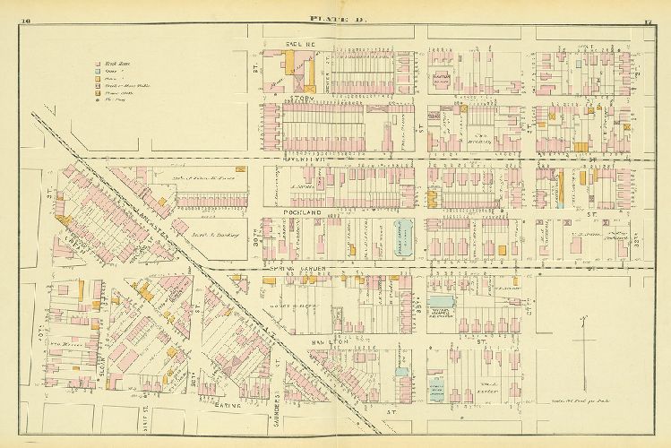 Plate D, Atlas of the 24th & 27th Wards. West Philadelphia